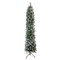 Northlight Pre-Lit Flocked Pencil Green Pine Artificial Christmas Tree - 6' - Clear Lights